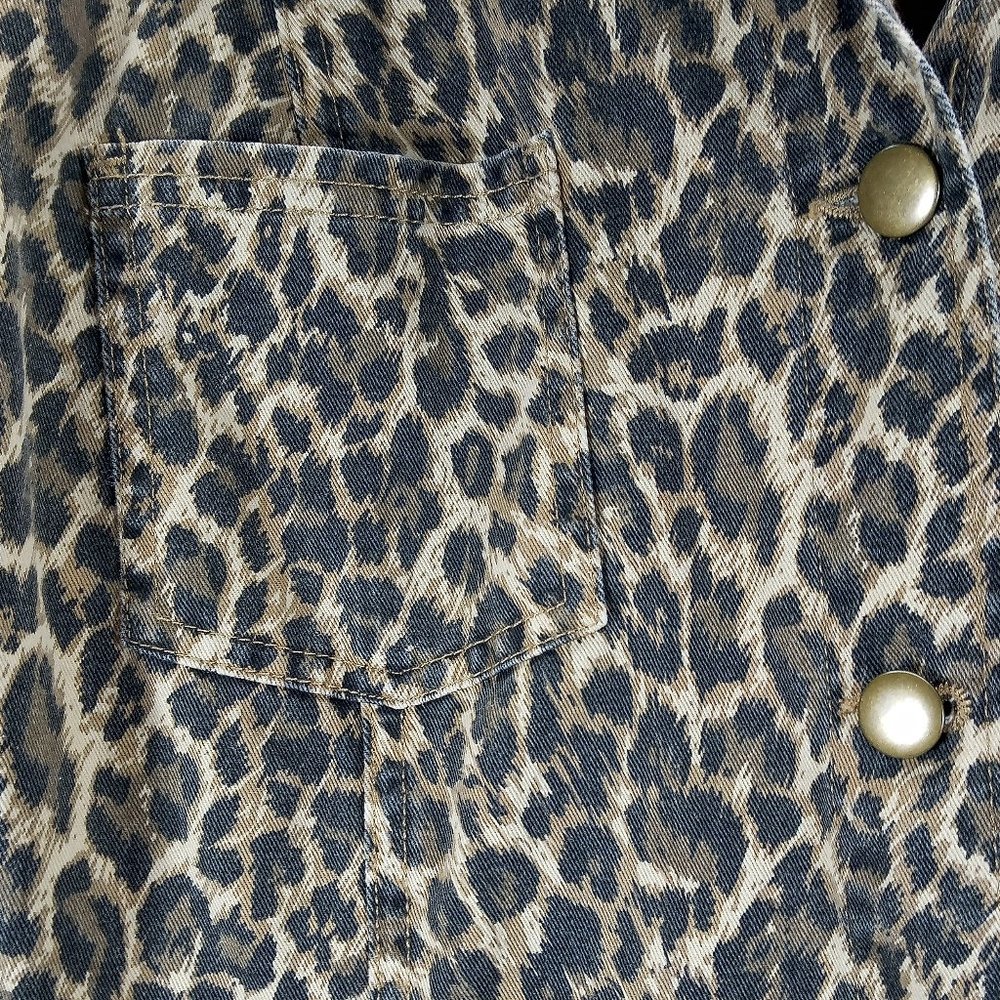JM Collection Leopard Print Jacket Size: 12 - Picture 2 of 5